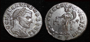 Constantius I, Follis, Moneta, Rome Mint Constantius I, Follis, Moneta, Rome Mint